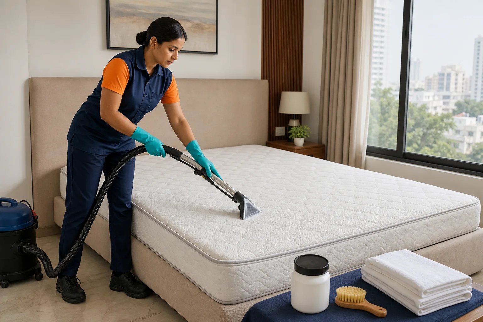 Cleaning a window safely